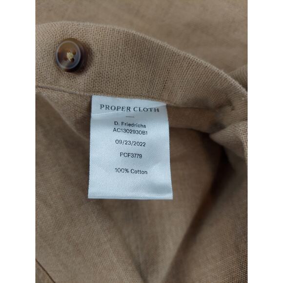 Men's Tan Casual Button Down Shirt - Picture 7 of 12